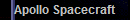 Apollo Spacecraft