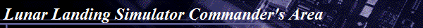 Lunar Landing Simulator Commander's Area
