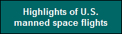 Highlights of U.S.
manned space flights